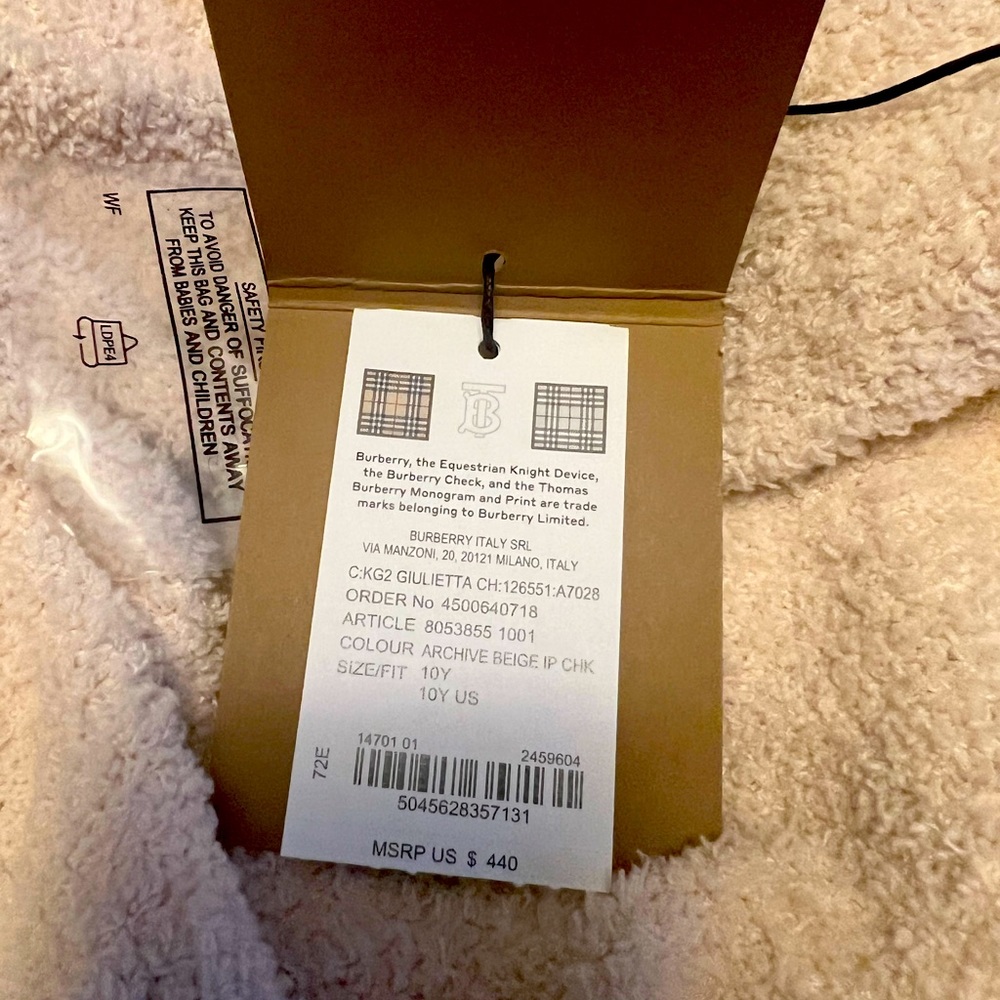Girls Burberry dress